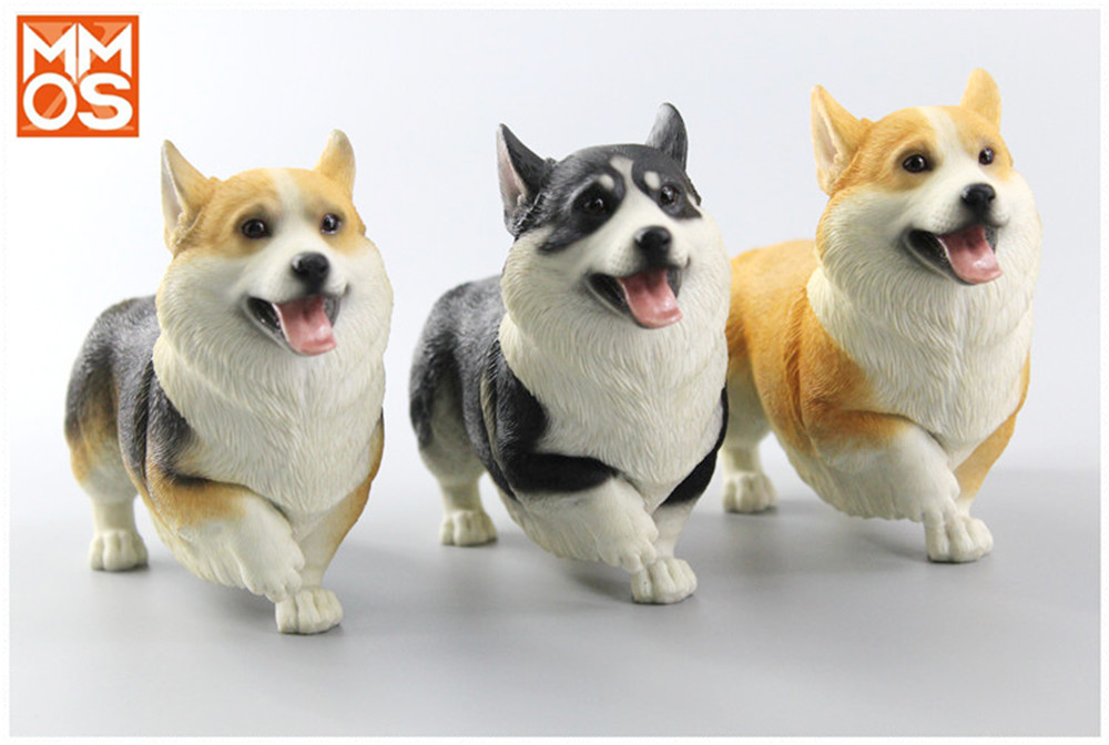 XMMOS Walk Welsh Corgi Pembroke Dog Pet Figure Animal Toy Collector Decoration Desktop Decoration Adult Gift