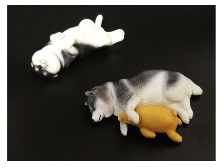 Xmmos Sleeping Shiba Inu Set Figure Simulation Cute Pet Dog Animal Model Toys Collector Decor Kid Toy Home Decor Accessories