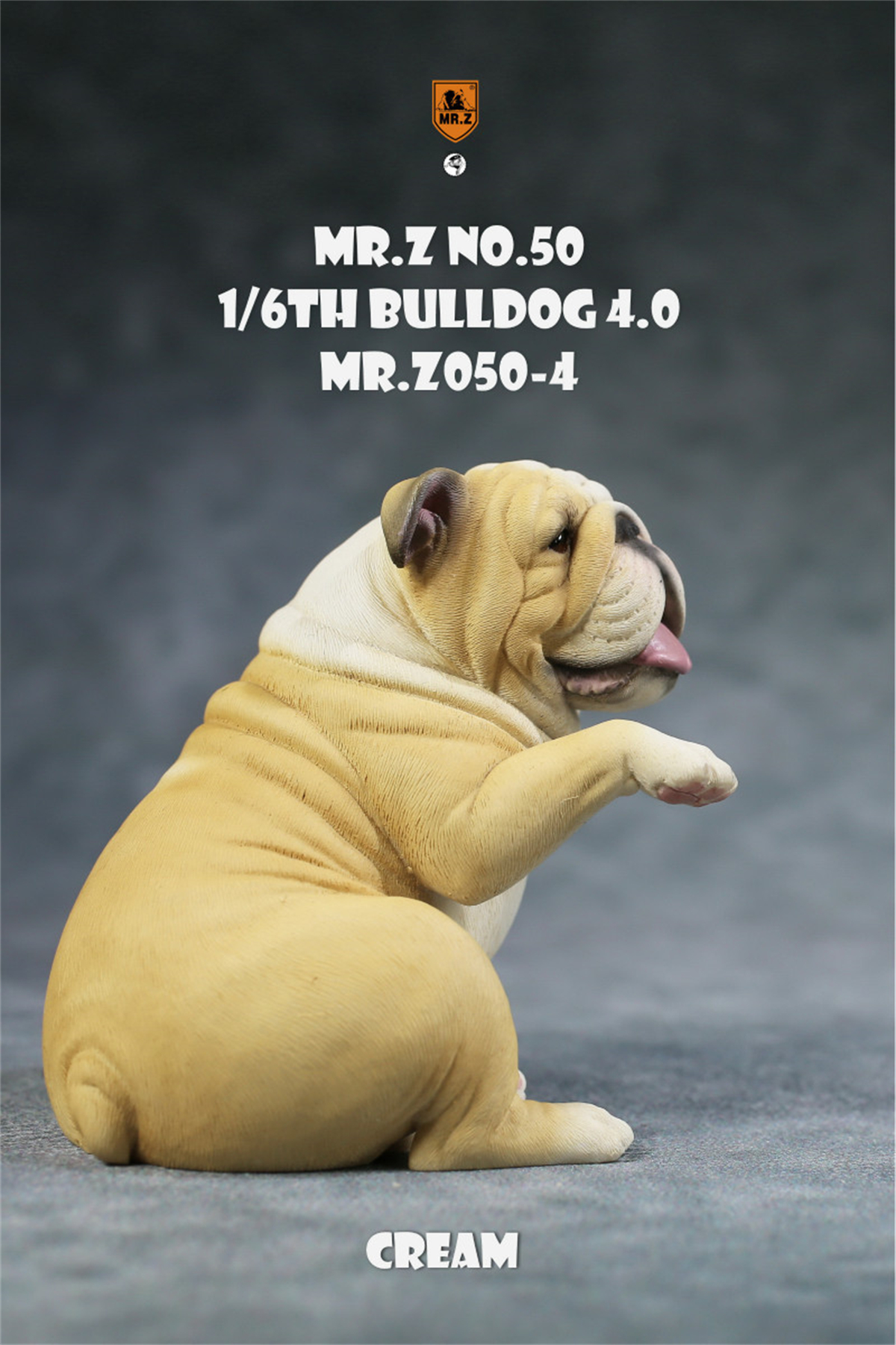 Mr.Z Studio 1:6 British Bulldog V4.0 Dog Pet Healing Figure Canidae Animal Model Toy Collector Desktop Decor Adult Unisex Gift