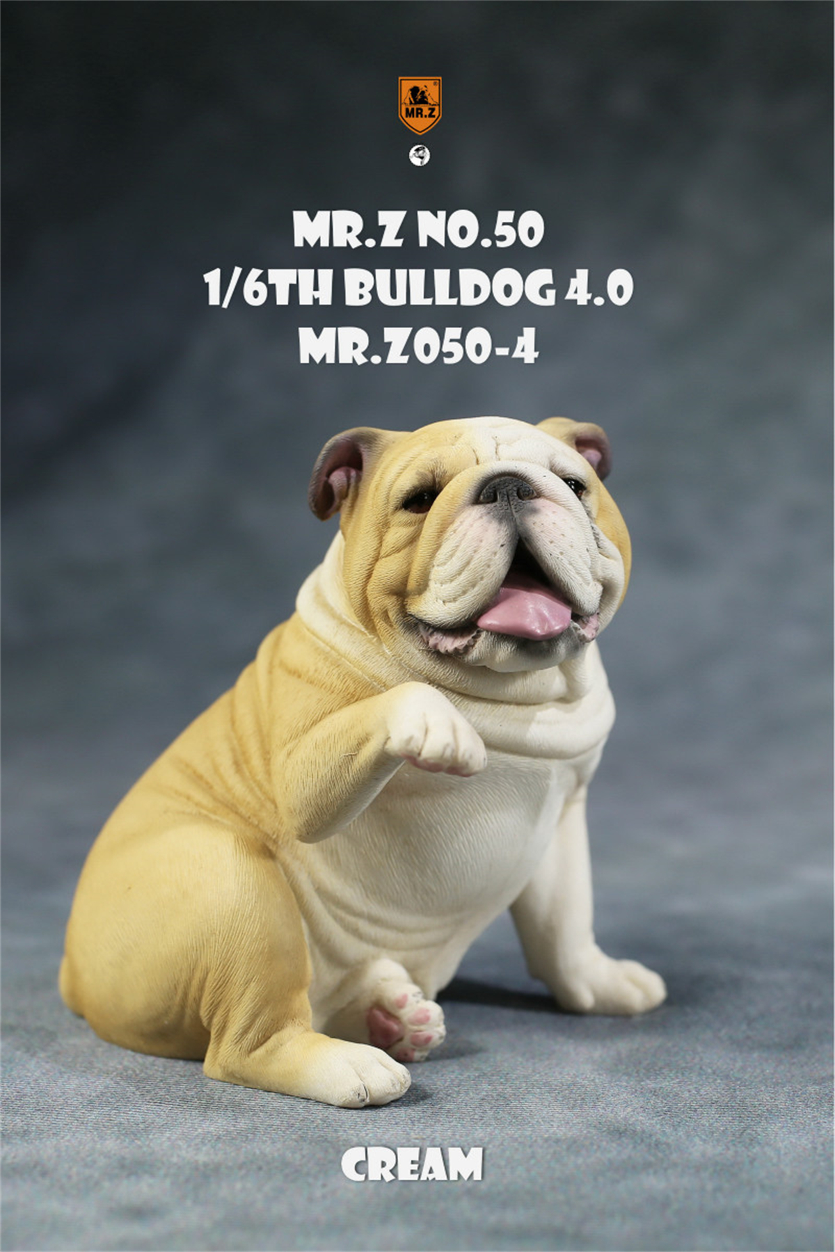 Mr.Z Studio 1:6 British Bulldog V4.0 Dog Pet Healing Figure Canidae Animal Model Toy Collector Desktop Decor Adult Unisex Gift