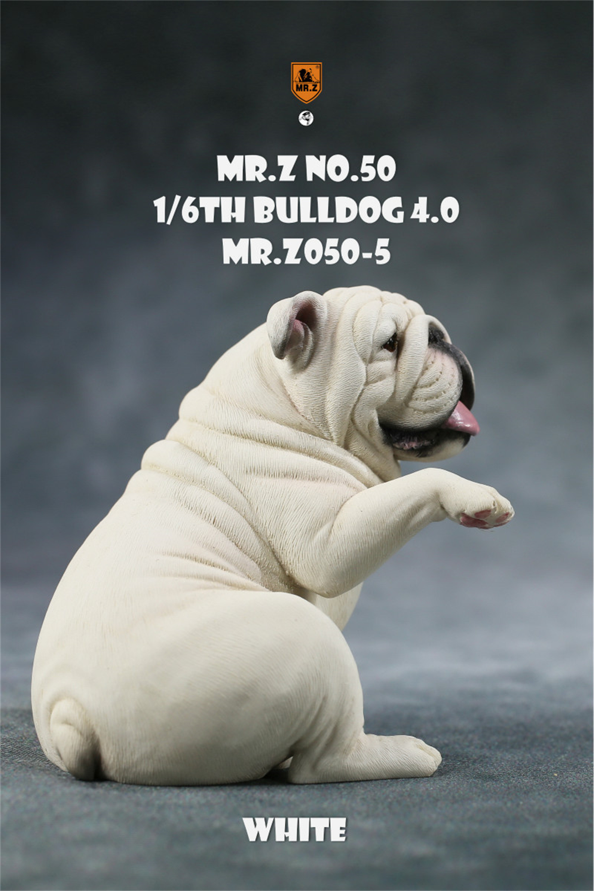 Mr.Z Studio 1:6 British Bulldog V4.0 Dog Pet Healing Figure Canidae Animal Model Toy Collector Desktop Decor Adult Unisex Gift
