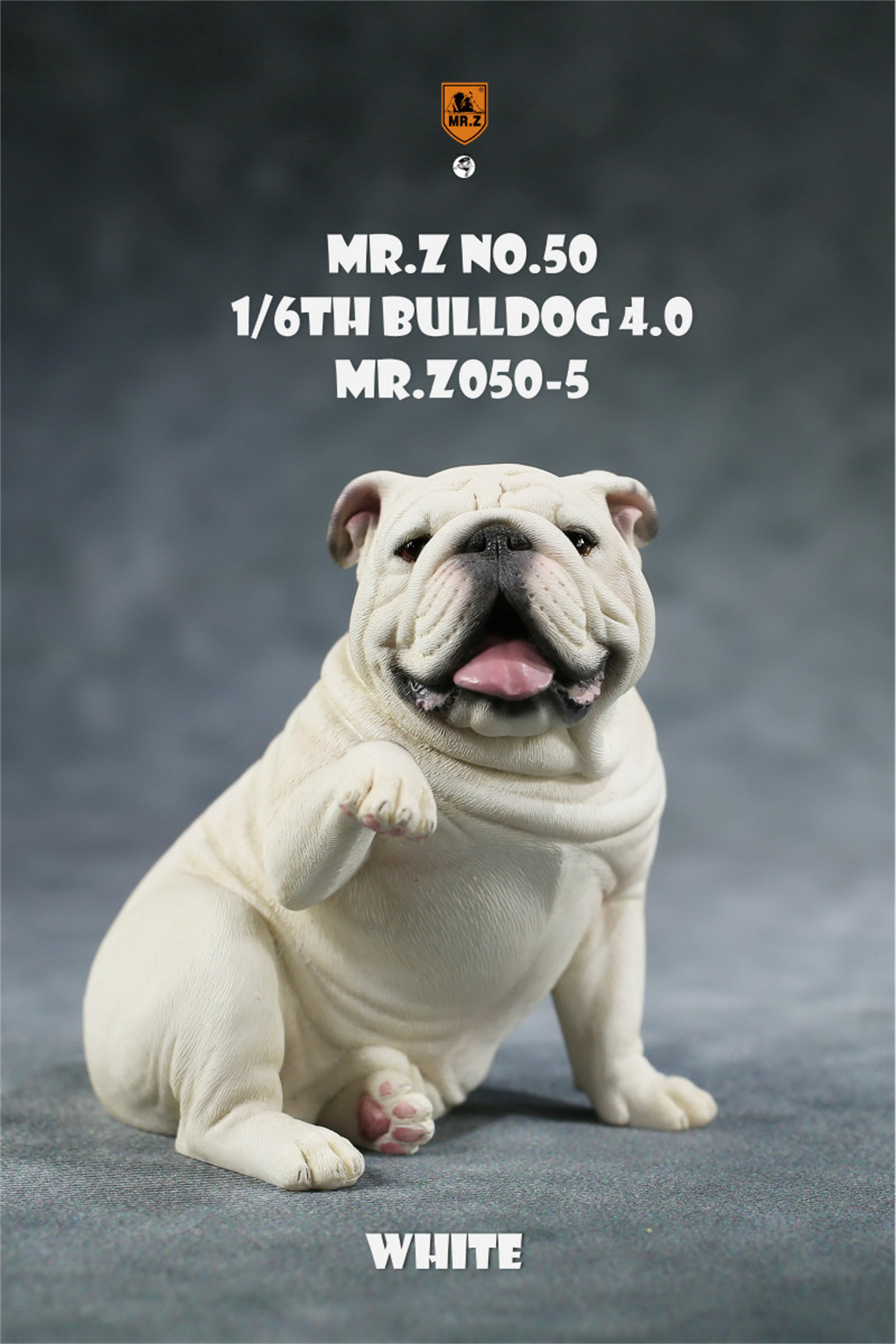 Mr.Z Studio 1:6 British Bulldog V4.0 Dog Pet Healing Figure Canidae Animal Model Toy Collector Desktop Decor Adult Unisex Gift