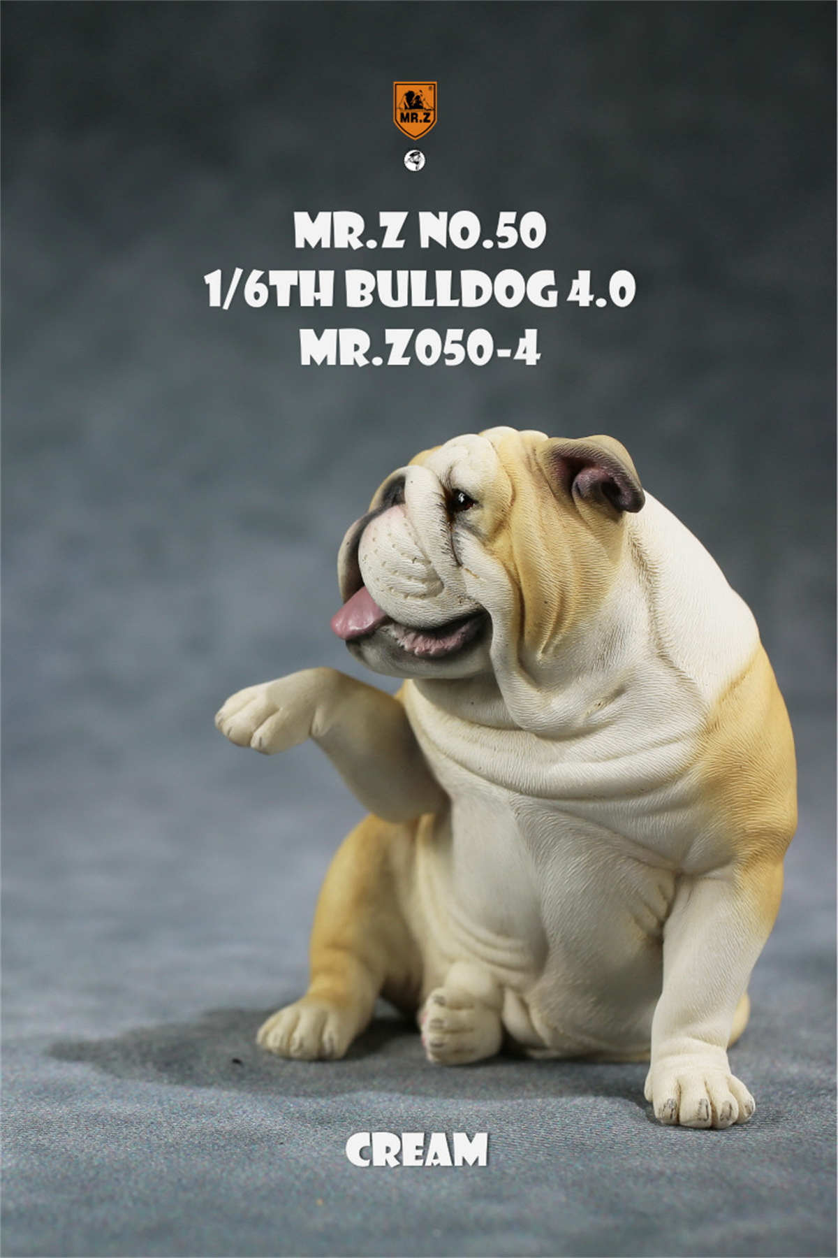 Mr.Z Studio 1:6 British Bulldog V4.0 Dog Pet Healing Figure Canidae Animal Model Toy Collector Desktop Decor Adult Unisex Gift