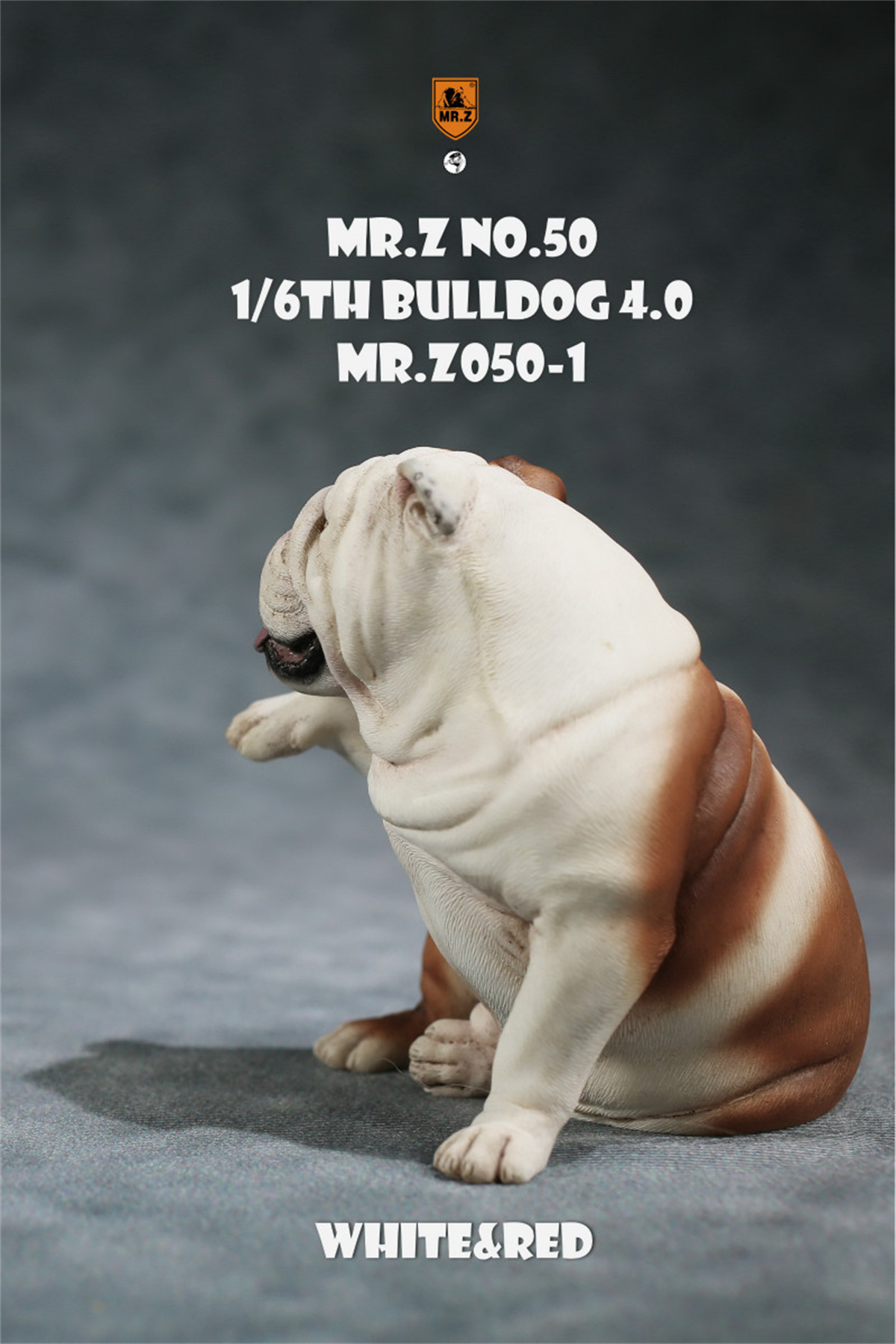 Mr.Z Studio 1:6 British Bulldog V4.0 Dog Pet Healing Figure Canidae Animal Model Toy Collector Desktop Decor Adult Unisex Gift