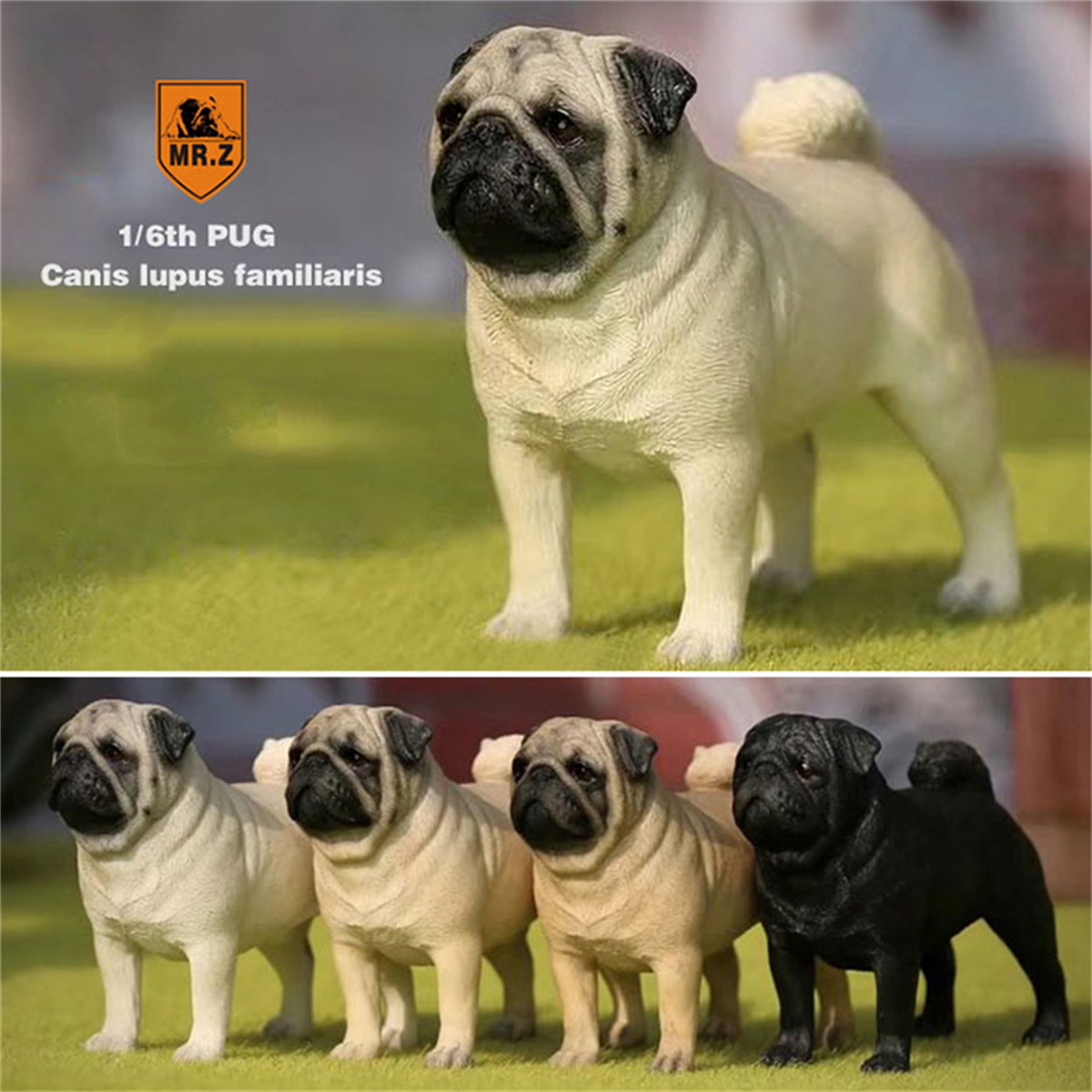 Mr.Z Studio 1:6 Pug Dog Pet Healing Figure Canidae Animal Model Toy Collector Desktop Decor Adult Simulation Pet Gift Collection Mr.Z Studio 1:6 Pug Dog Pet Healing Figure Canidae Animal Model Toy Collector Desktop Decor Adult Simulation Pet Gift Collection