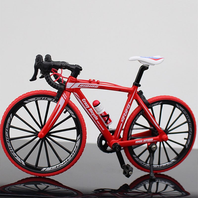 1:10 Metal Bicycle Model Toys Curved Racing Cycle Cross Mountain Bike Replica Collection Diecast for Children's Gift
