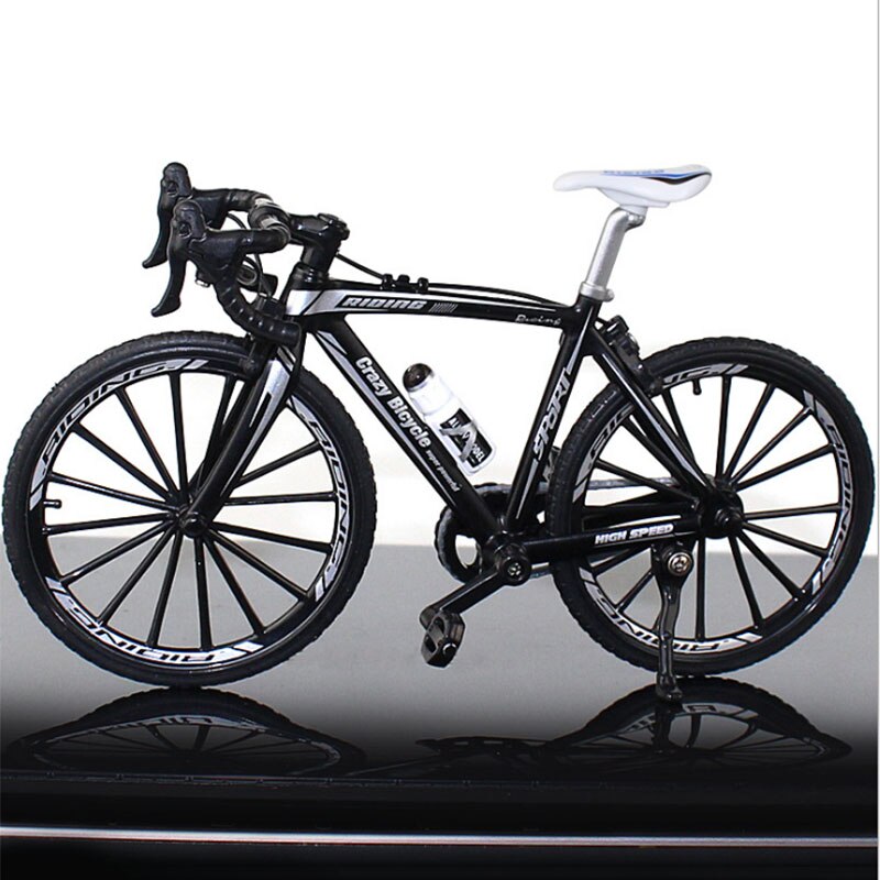 1:10 Metal Bicycle Model Toys Curved Racing Cycle Cross Mountain Bike Replica Collection Diecast for Children's Gift