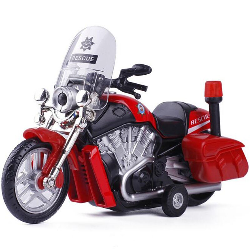 17.5CM Motorcycle Motor Bike Bicycle Vehicle Diecast Alloy Plastic Race Patrol Police Bikes Car Street Motor Model Toys For Kids