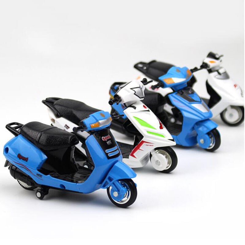 1:18 Scale Pedal Motorcycle Motorbike Diecast Alloy Plastic Race Bikes Street Motor Model Toy Kids Children Collection Display