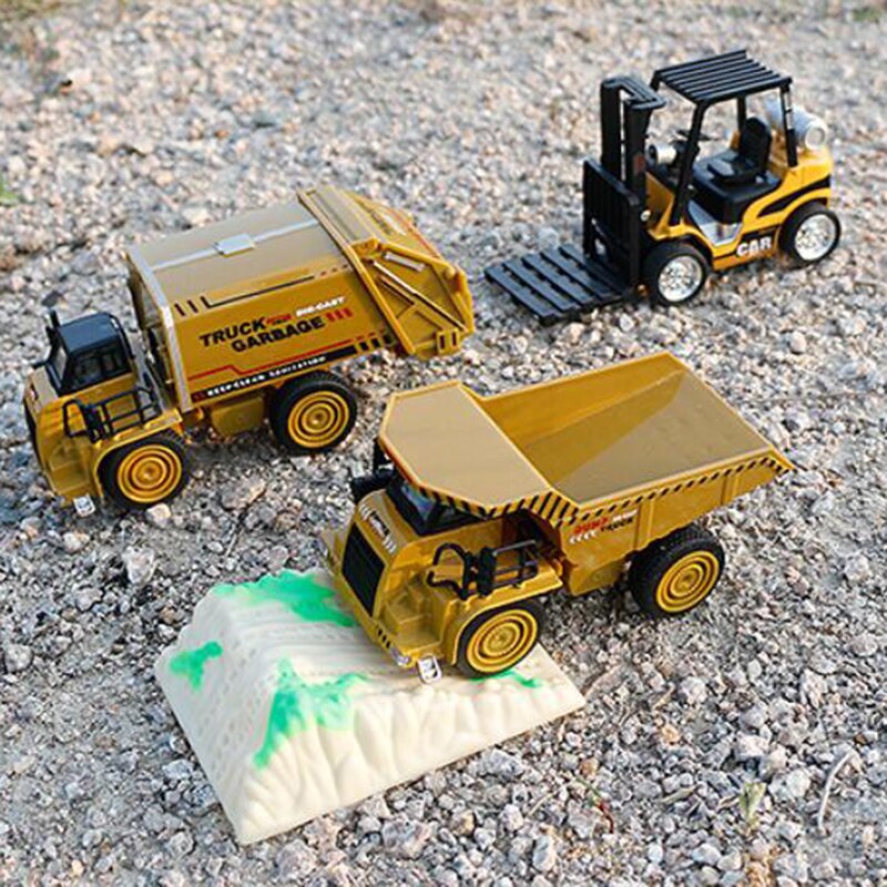 1/24 Scale 14CM Fork Lift Truck Engineering Construstion Car Diecast Alloy Model Toys Collections for Children Kids