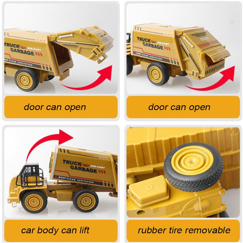 1/24 Scale 14CM Fork Lift Truck Engineering Construstion Car Diecast Alloy Model Toys Collections for Children Kids