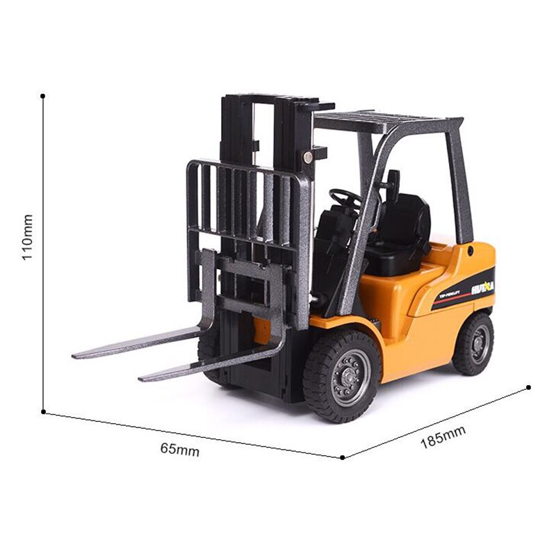 1/50 Scale 18.5CM Fork Lift Truck Engineering Construstion Car Diecast Alloy Model Toys Collections for Children Kids
