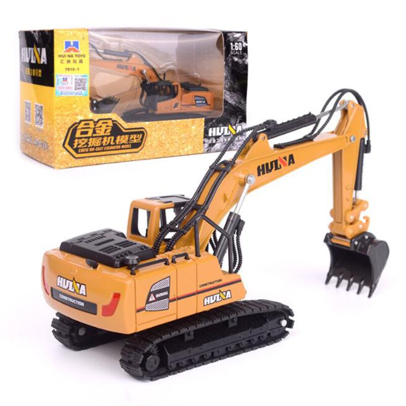 HUINA 1/60 Diecast Alloy Metal Excavator Mine Dump Truck Wheel Loader Excavator Engineering Construction Vehicle Truck Model Toy