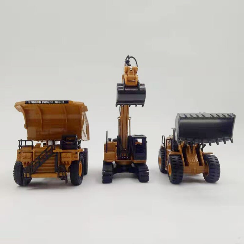 HUINA 1/60 Diecast Alloy Metal Excavator Mine Dump Truck Wheel Loader Excavator Engineering Construction Vehicle Truck Model Toy