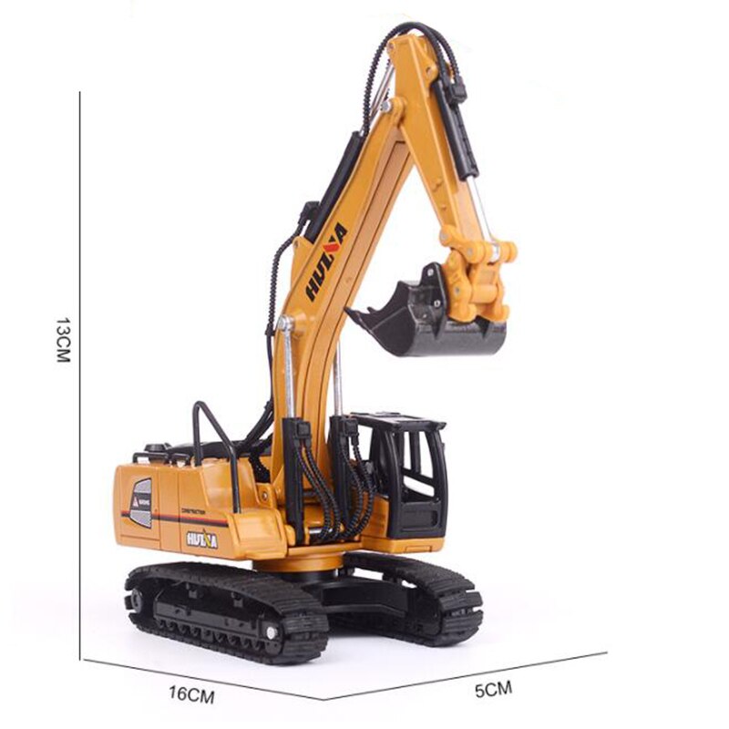 HUINA 1/60 Diecast Alloy Metal Excavator Mine Dump Truck Wheel Loader Excavator Engineering Construction Vehicle Truck Model Toy