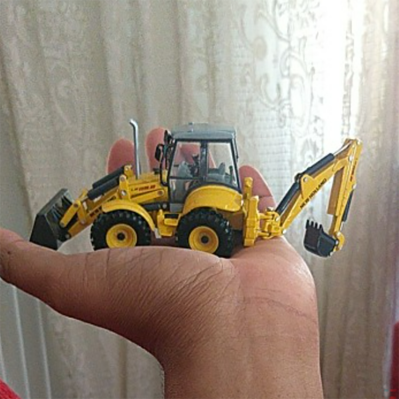 Diecast Metal Alloy 1:50 Scale For Holland LB115B Terna Engineering Tractor Truck Model Dual Use Bulldozer Excavator Model Toy