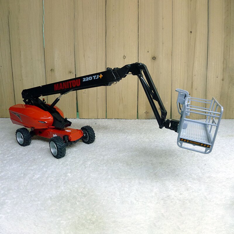 Diecast 1/32 Scale for Chariot Manitou TJ 65 overhead working Truck Platform Model Static Display Gift Collection Toys