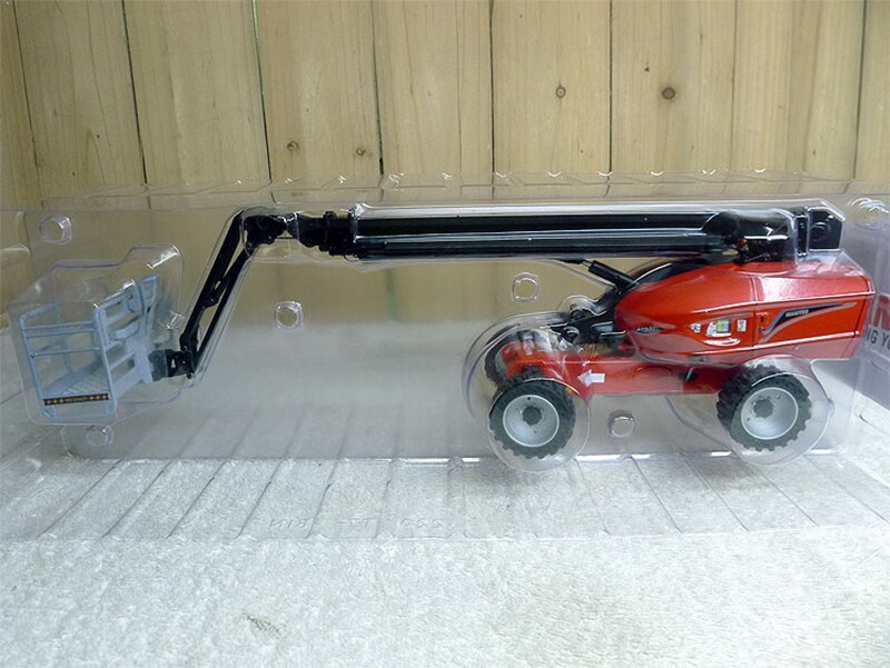 Diecast 1/32 Scale for Chariot Manitou TJ 65 overhead working Truck Platform Model Static Display Gift Collection Toys