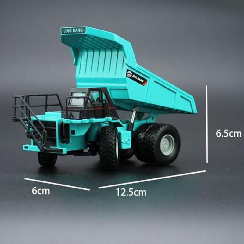 1/60 Scale Diecast Alloy Metal Excavator Mine Dump Truck Wheel Engineering Construction Vehicle Car Model Toy Collections