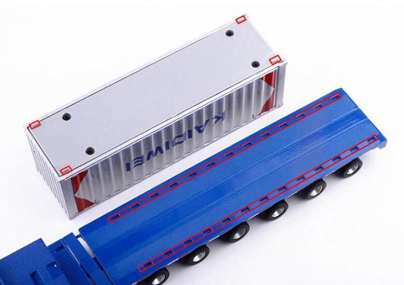 1:50 Scale Alloy Metal Truck Trailer Container Cargo Logistics Car Truck Diecast Model Engineering Vehicle Model Toy Collections
