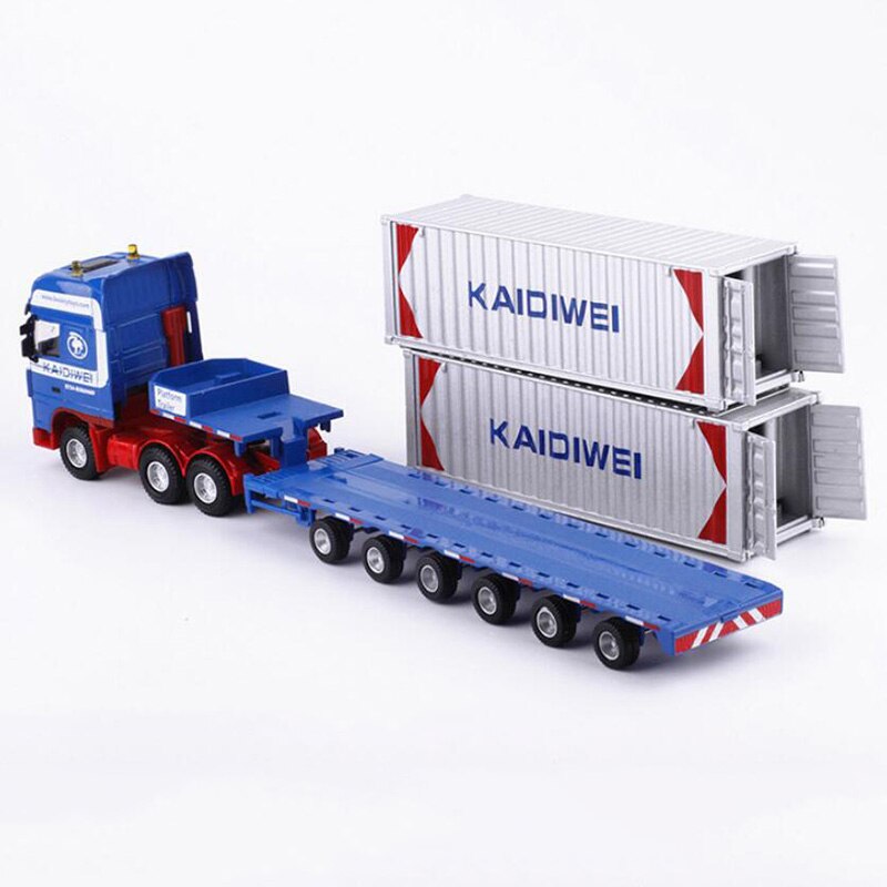 1:50 Scale Alloy Metal Truck Trailer Container Cargo Logistics Car Truck Diecast Model Engineering Vehicle Model Toy Collections
