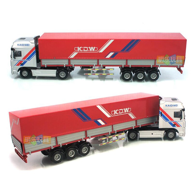1:50 Scale Alloy Metal Truck Trailer Container Cargo Logistics Car Truck Diecast Model Engineering Vehicle Model Toy Collections
