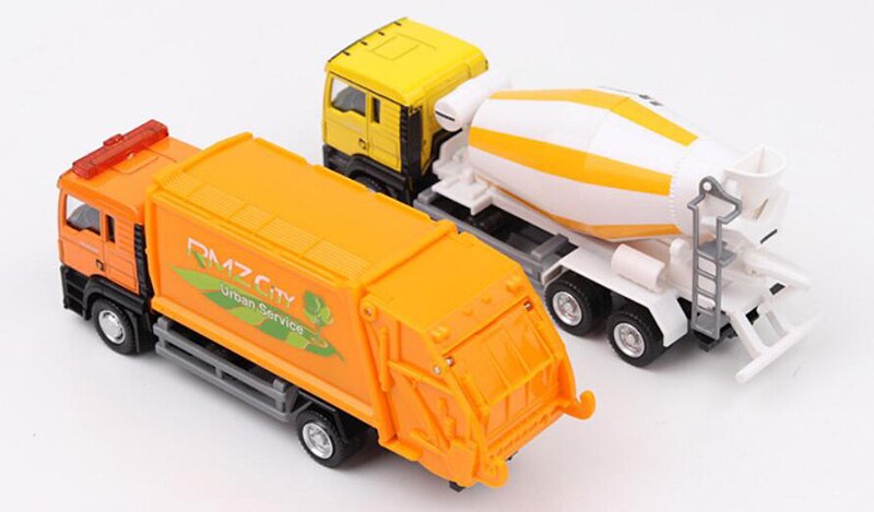 1/64 Scale Truck Model Die-cast Alloy Metal Car Mixer Sanitation Garbage Truck Model Toy Engineering Toy for Kids Collection 1/64 Scale Truck Model Die-cast Alloy Metal Car Mixer Sanitation Garbage Truck Model Toy Engineering Toy for Kids Collection