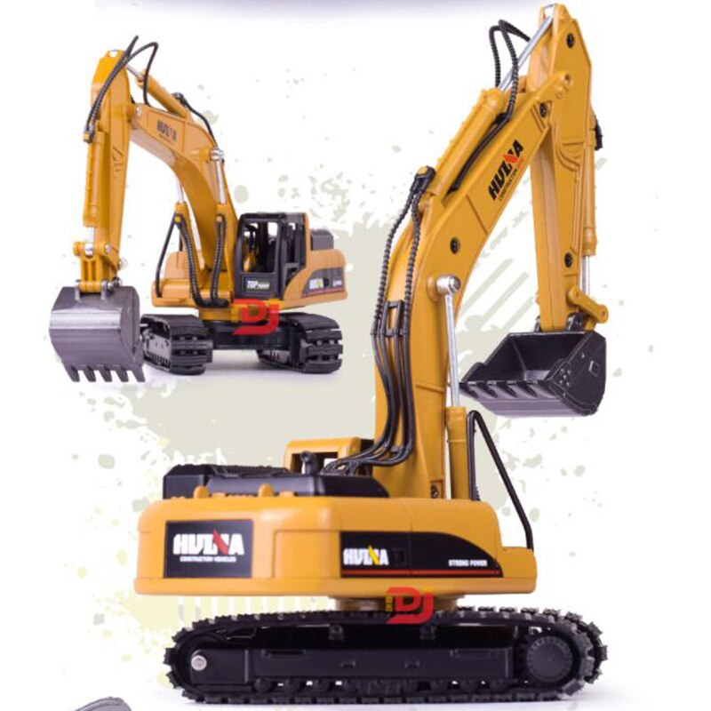 1/50 truck model Die-cast alloy metal car Excavator pull back Crawler excavator model toy engineering toy for kids collection