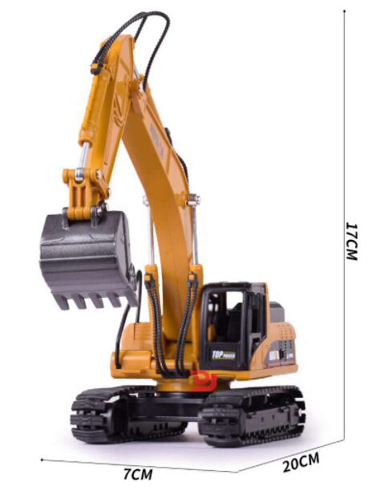 1/50 truck model Die-cast alloy metal car Excavator pull back Crawler excavator model toy engineering toy for kids collection