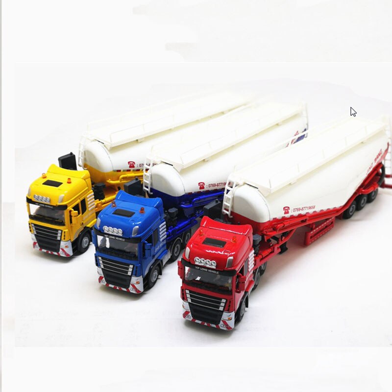 1:50 Scale Alloy Truck Trailer tank vehicles Powder conveyor Cement Truck High Simulation Diecast Model Engineering Vehicle Toy 1:50 Scale Alloy Truck Trailer tank vehicles Powder conveyor Cement Truck High Simulation Diecast Model Engineering Vehicle Toy
