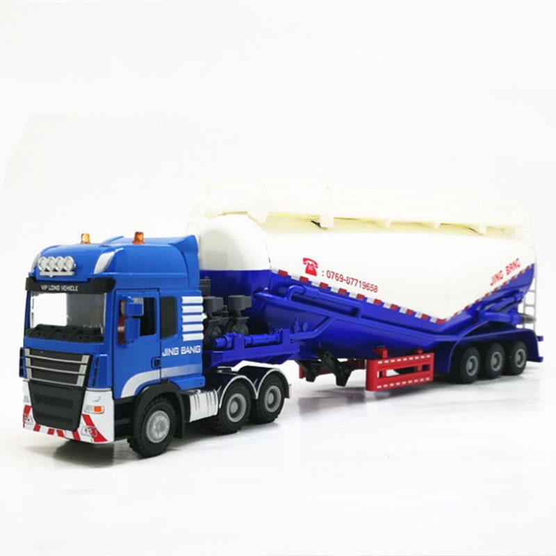 1:50 Scale Alloy Truck Trailer tank vehicles Powder conveyor Cement Truck High Simulation Diecast Model Engineering Vehicle Toy 1:50 Scale Alloy Truck Trailer tank vehicles Powder conveyor Cement Truck High Simulation Diecast Model Engineering Vehicle Toy