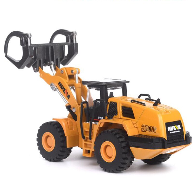 21CM 1/50 Scale Truck Model Die-cast Alloy Metal Car Tractor Wood Grab Machine Excavator Toy Engineering Toy for Kids Collection