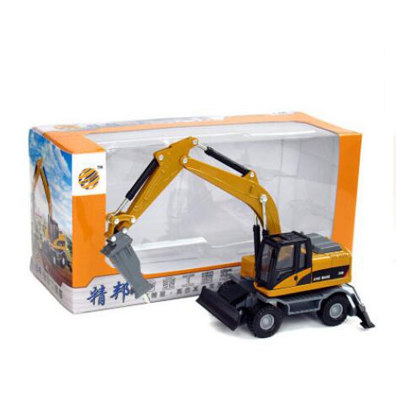 1/60 Diecast Alloy Metal Excavator Crusher Dump Truck Wheel Loader Wood Grab Forklift Engineering Construction Vehicle Model Toy