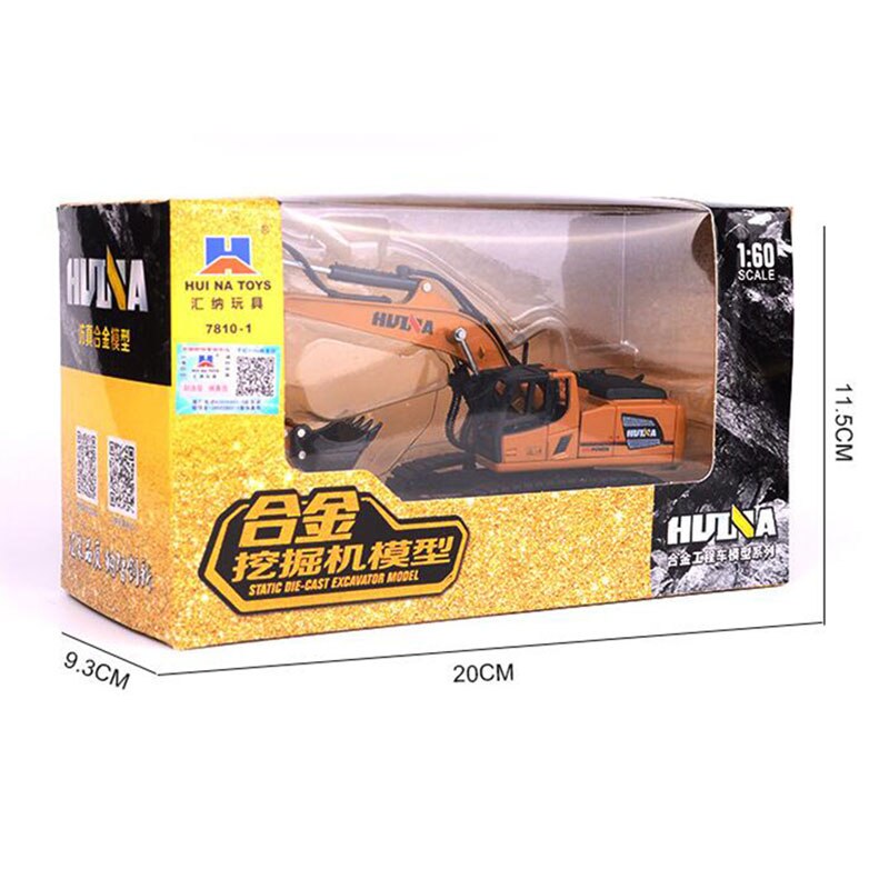 1/60 Scale Truck Diecast Alloy Metal Auto Car Excavator Truck Excavator Model Toy Engineering Truck For Kids Collection