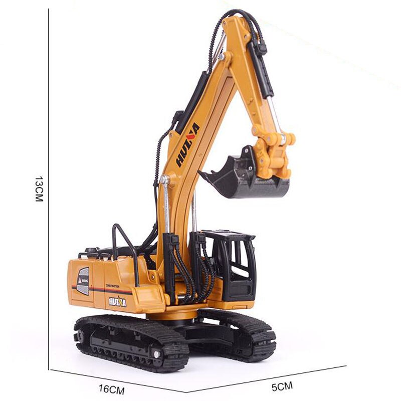 1/60 Scale Truck Diecast Alloy Metal Auto Car Excavator Truck Excavator Model Toy Engineering Truck For Kids Collection