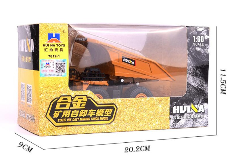 1/60 Scale Truck Die-cast Alloy Metal Car Excavator Mine Dump Truck Excavator Model Toy Engineering Truck For Kids Collection