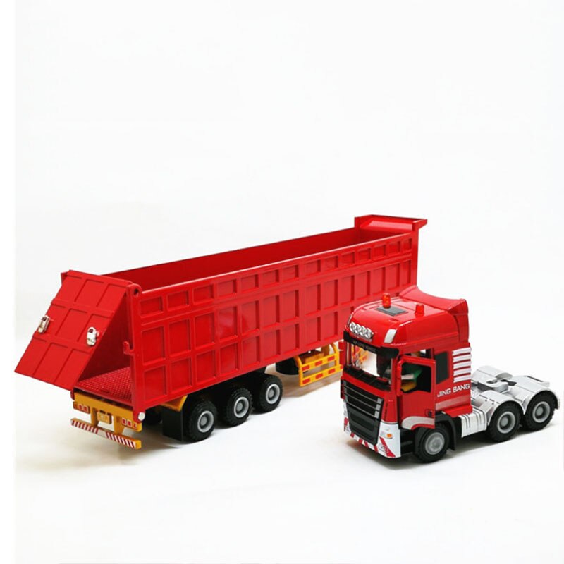 1:50 Scale Alloy Metal Truck Trailer Container Truck High Simulation Diecast Model Engineering Vehicle Toy 1:50 Scale Alloy Metal Truck Trailer Container Truck High Simulation Diecast Model Engineering Vehicle Toy