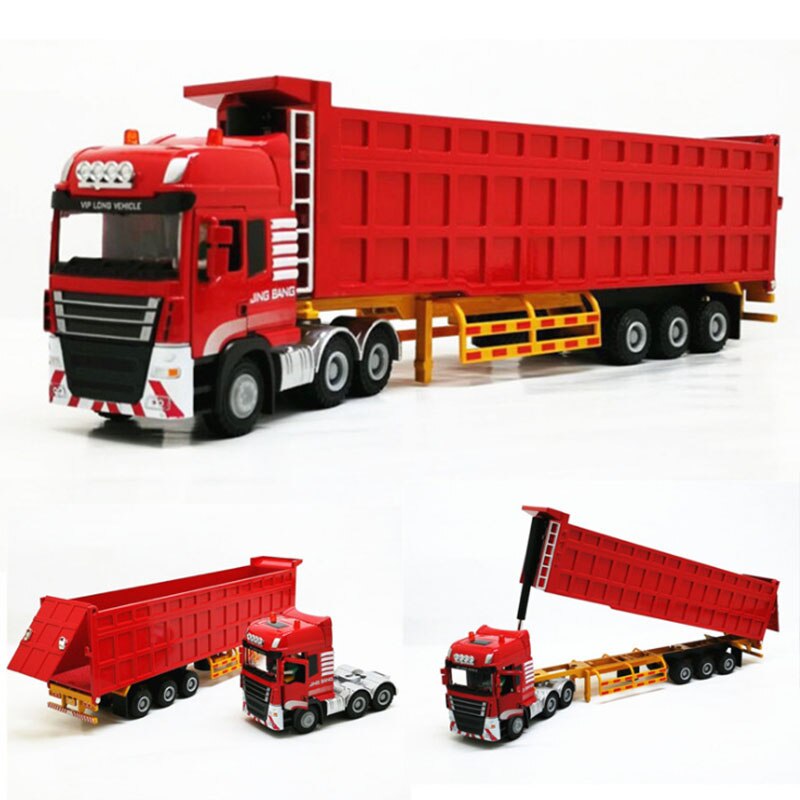 1:50 Scale Alloy Metal Truck Trailer Container Truck High Simulation Diecast Model Engineering Vehicle Toy 1:50 Scale Alloy Metal Truck Trailer Container Truck High Simulation Diecast Model Engineering Vehicle Toy