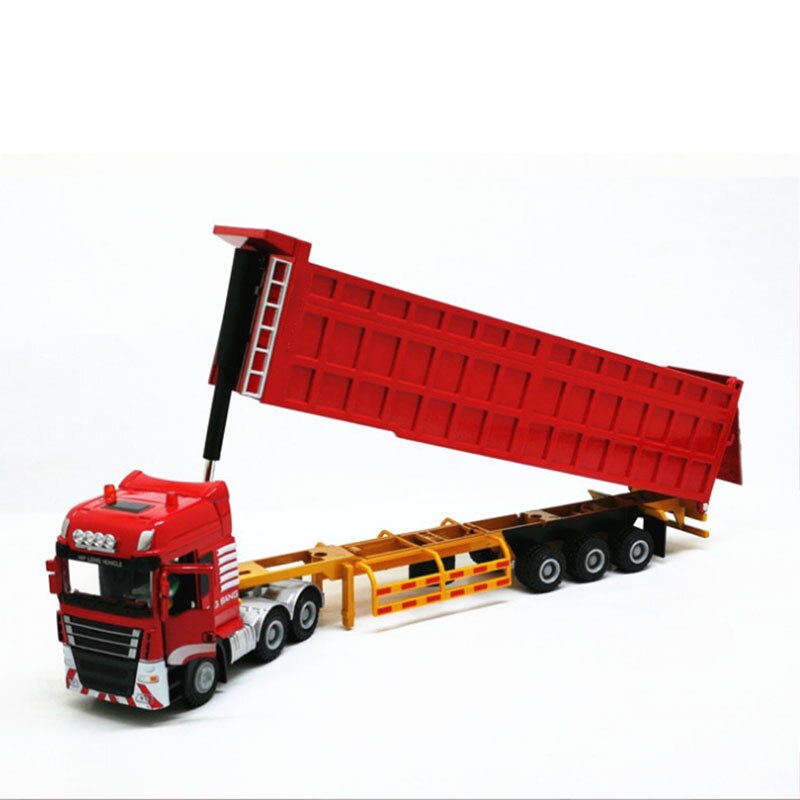 1:50 Scale Alloy Metal Truck Trailer Container Truck High Simulation Diecast Model Engineering Vehicle Toy 1:50 Scale Alloy Metal Truck Trailer Container Truck High Simulation Diecast Model Engineering Vehicle Toy