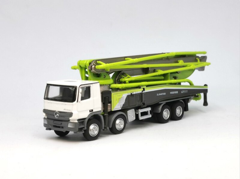 Diecast Alloy 1:120 Scale ZOOMLION Concrete Pump Excavator Tractor ZLJ5440 THBBE Crawler Crane Engineering Truck Model Toy
