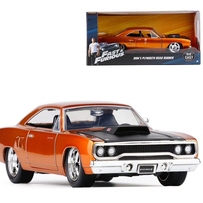 1:24 Scale Metal Alloy Classic Car Diecast Model 1970 Fast F8 Plymouth Road Runner Toy Collection Furious7 F Gift 1:24 Scale Metal Alloy Classic Car Diecast Model 1970 Fast F8 Plymouth Road Runner Toy Collection Furious7 F Gift