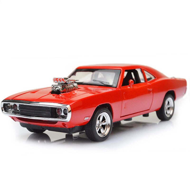 17CM 1:32 Scale Metal Alloy Classic Car Model Diecast Vehicles Toys For Collection Model Charger 1970 Pull Back Cars Gift