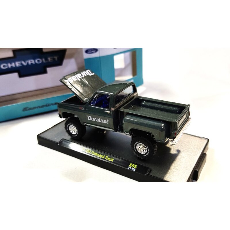 Diecast 1:64 Scale Classic F-100 F100 STAKEBED Pick Up Truck Vehicle Car Model Collection Decoration Gifts Toys