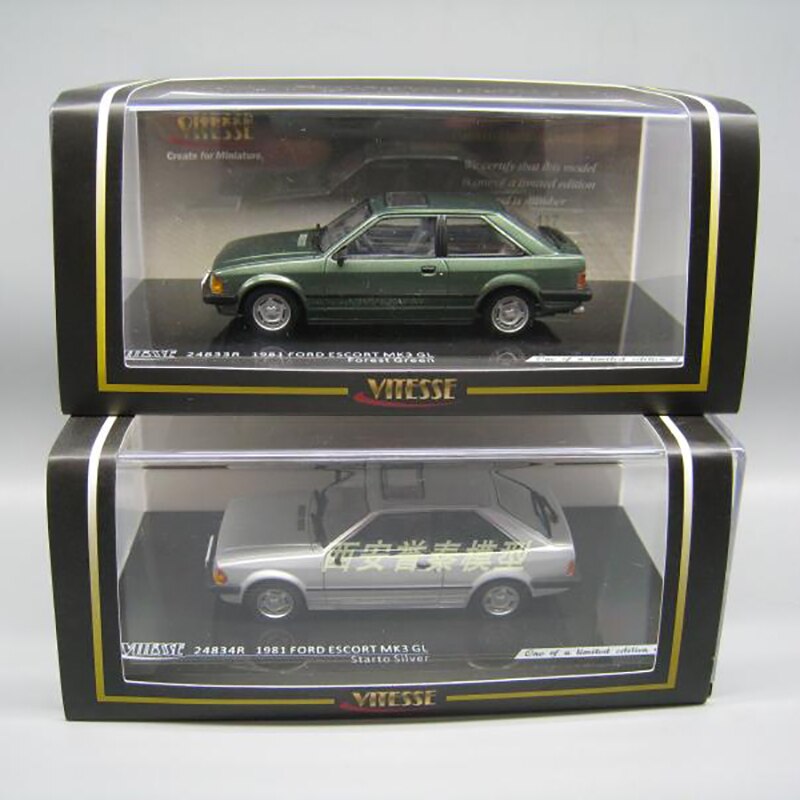 1:43 Scale Diecast Alloy Metal ESCORT MK3 GL Car Model Classic Metal Vehicle Model Toys Collection