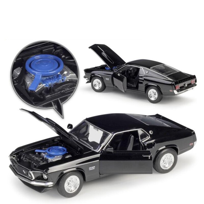 About 19CM 1/24 Scale Metal Alloy Classic Car Diecast Model 1969 Ford Mustang Boss 429 Toy Welly Collecection Toy for Kids Child About 19CM 1/24 Scale Metal Alloy Classic Car Diecast Model 1969 Ford Mustang Boss 429 Toy Welly Collecection Toy for Kids Child