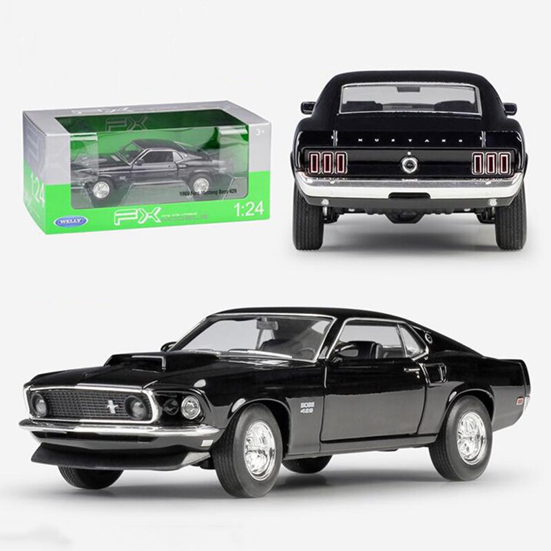 About 19CM 1/24 Scale Metal Alloy Classic Car Diecast Model 1969 Ford Mustang Boss 429 Toy Welly Collecection Toy for Kids Child About 19CM 1/24 Scale Metal Alloy Classic Car Diecast Model 1969 Ford Mustang Boss 429 Toy Welly Collecection Toy for Kids Child