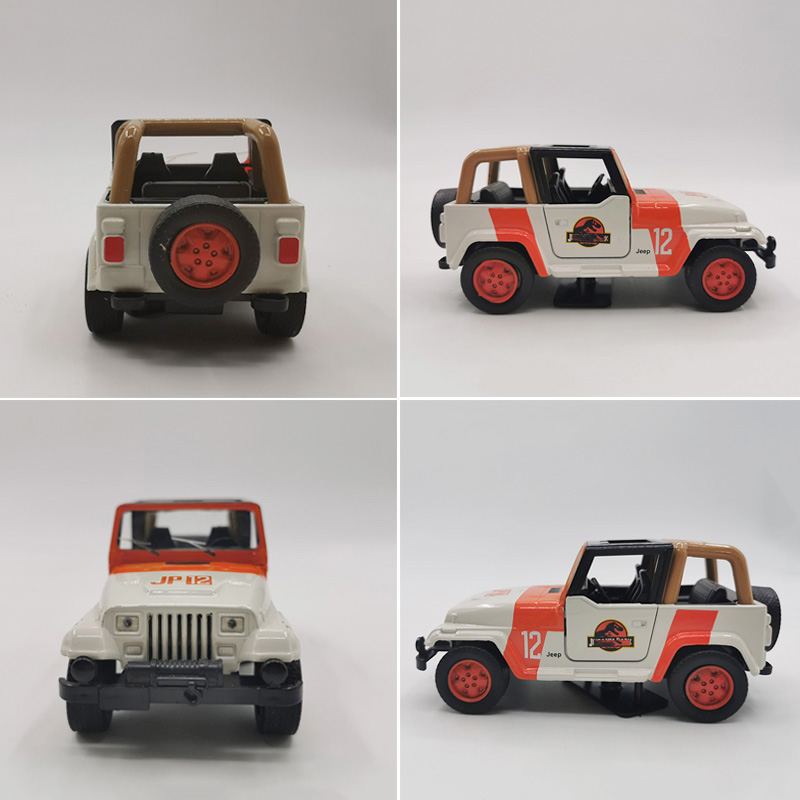 1/43 Scale 12.2CM Alloy Metal Diecast Wrangler Jurassic SUV Auto Car Model Toys For Children Kids Gifts Collection