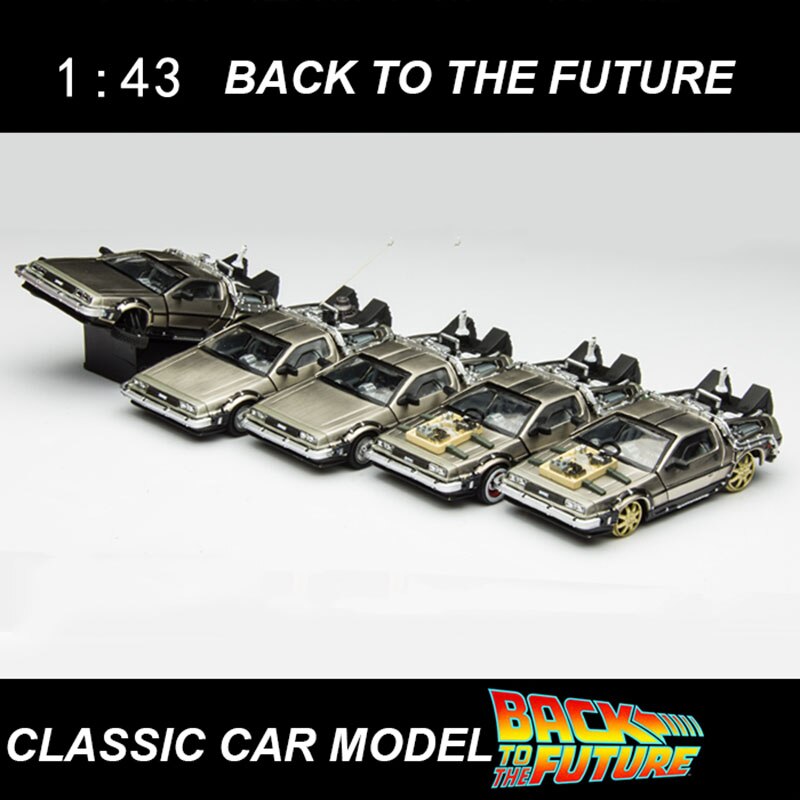 1/43 Scale Metal Alloy Car Diecast Model Part 1 2 3 Time Machine DeLorean DMC-12 Model Toy Back to the Future Collecection 1/43 Scale Metal Alloy Car Diecast Model Part 1 2 3 Time Machine DeLorean DMC-12 Model Toy Back to the Future Collecection