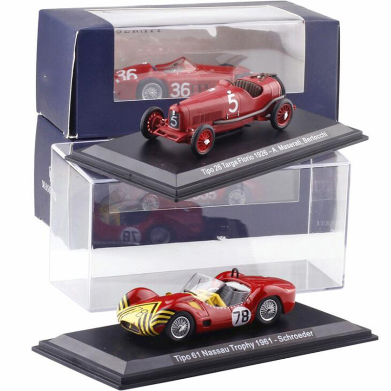 1:43 Scale Metal Alloy Classic Maseratis Racing Rally Car Model Diecast Vehicles Toys For Collection Display not for kids play