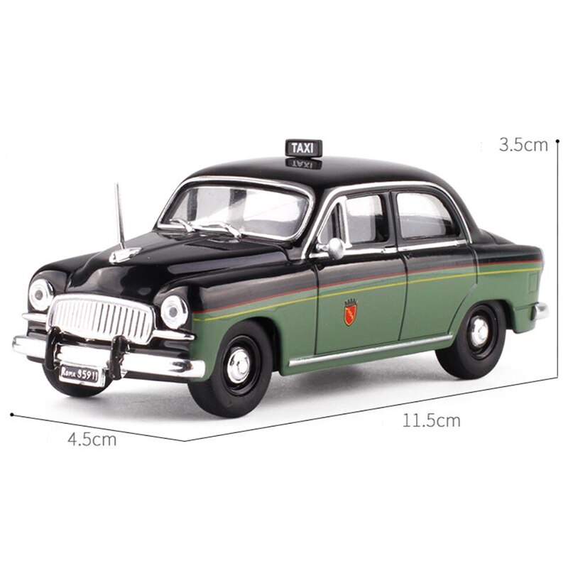 11.5CM 1:43 Scale Metal Alloy Green Color Classic FIAT 1400-ROMA 1955 Taxi Car Model Diecast Vehicles Toys For Collection 11.5CM 1:43 Scale Metal Alloy Green Color Classic FIAT 1400-ROMA 1955 Taxi Car Model Diecast Vehicles Toys For Collection